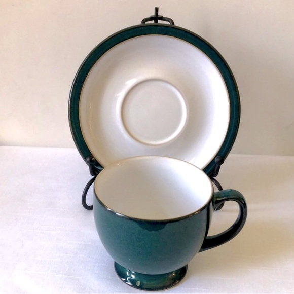 2 Denby  Greenwich cups & saucers NEW. - Picture 4 of 8